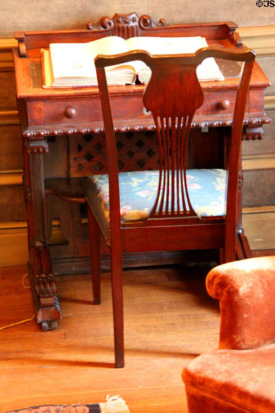 Davenport desk in Library at Woodrow Wilson House. Washington, DC.