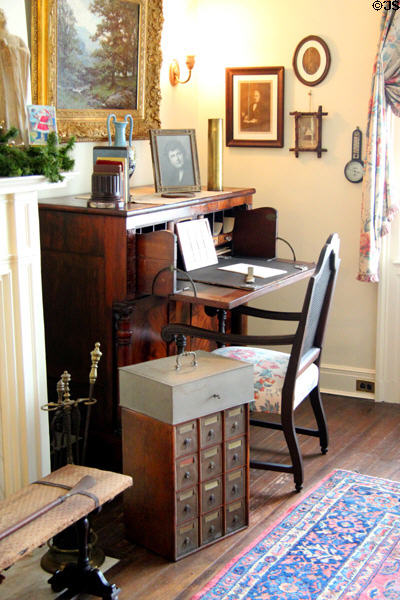 Woodrow Wilson desk in his bedroom at Woodrow Wilson House. Washington, DC.