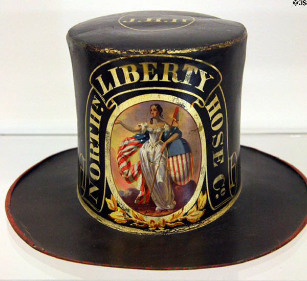 Northern Liberty Hose Co. of Philadelphia identity hat at National Museum of American History. Washington, DC.
