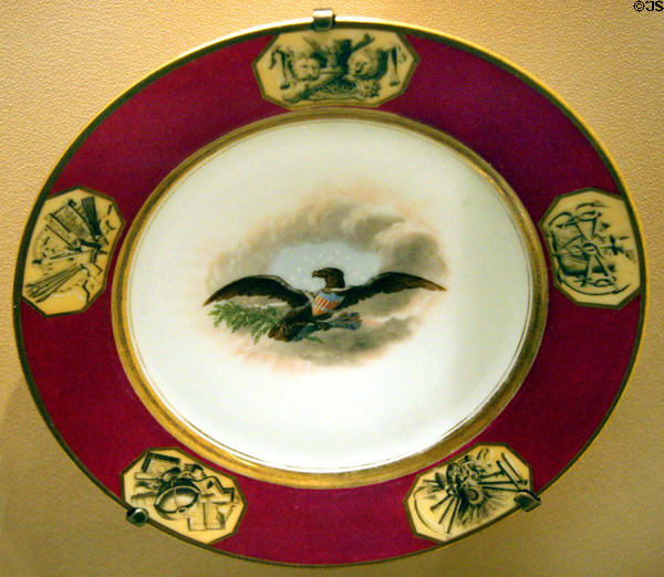 James & Elizabeth Monroe porcelain (1817) by Dagoty-Honoré of France at National Museum of American History. Washington, DC.