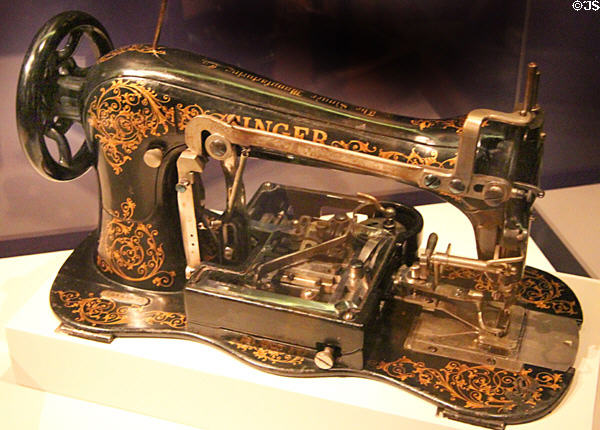 Patent model for buttonhole making improvements to Singer sewing machine (1889) at National Museum of American History. Washington, DC.