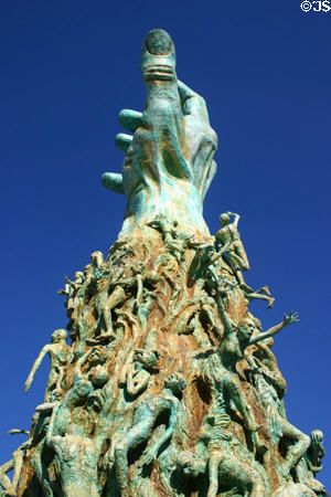 Victims attempt to climb to escape at Holocaust Memorial. Miami Beach, FL.