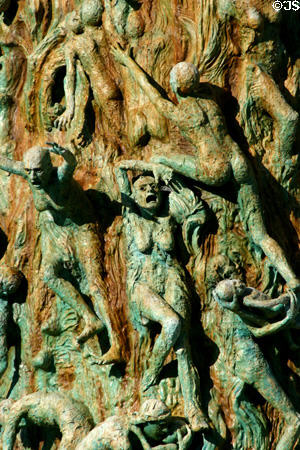 Terror portrayed at Holocaust Memorial. Miami Beach, FL.