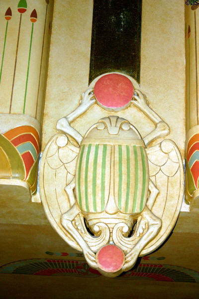 Egyptian scarab in ballroom of Fox Theatre. Atlanta, GA.