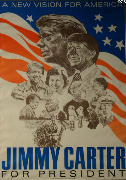 Jimmy Carter campaign poster in Jimmy Carter Presidential Museum. Atlanta, GA.
