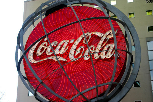 Sign of Coca-Cola Museum. Atlanta, GA.