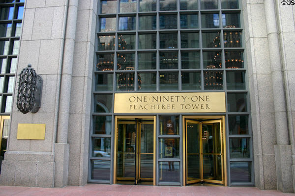 Portal of 191 Peachtree Tower. Atlanta, GA.