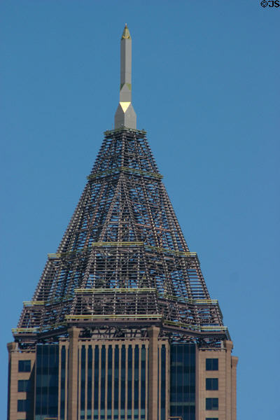 Bank of America Plaza details of latticework pinnacle. Atlanta, GA.