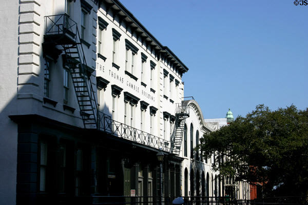 The Thomas Gamble Building on Factors Walk where cotton & other shipping commodities were traded. Savannah, GA.