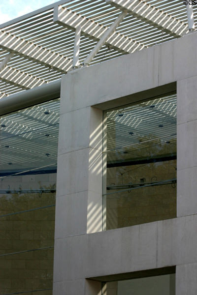 Facade detail of Jepson Center for the Arts / Telfair Museum of Art. Savannah, GA.
