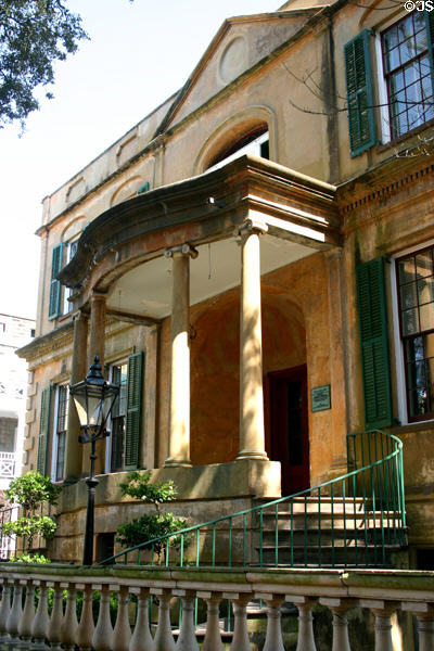 Owens-Thomas House (1816-9) (124 Abercorn St. on Oglethorpe Square) is a museum of the Telfair Academy. Savannah, GA. Style: Regency. Architect: William Jay. On National Register.