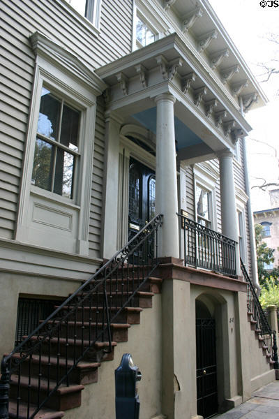Dr. James Johnson Waring house (1831) on Chippewa Square. Savannah, GA. Architect: Joseph B. Thompson.
