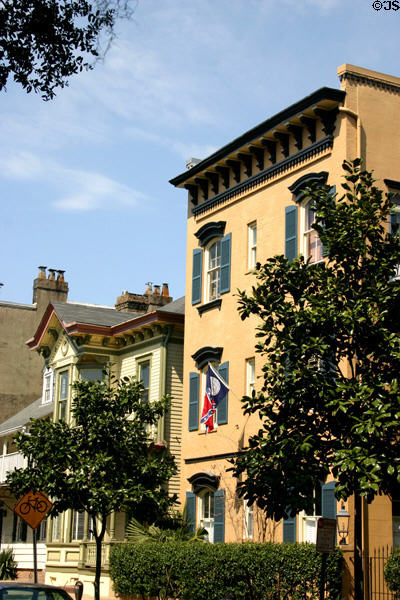 East Liberty Street houses. Savannah, GA.