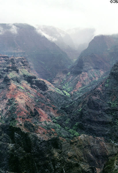 Kauai's Waimea Canyon vista. Kauai, HI.