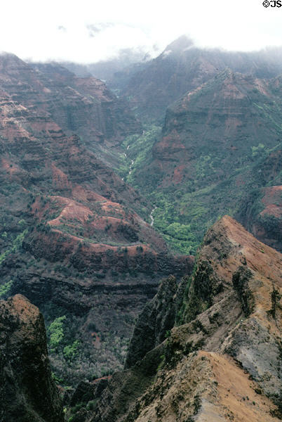 Rocky Waimea Canyon, sometimes called Grand Canyon of the Pacific. Kauai, HI.