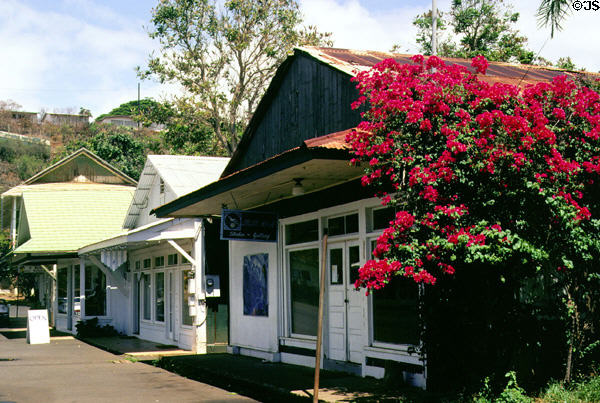 Shops on main street of Hanapepe. Kauai, HI.