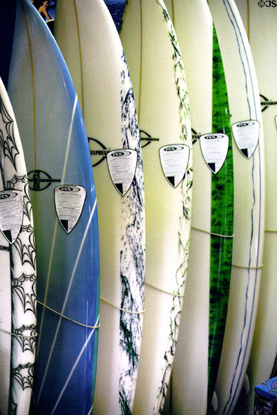 Surf boards for sale at Koloa. Kauai, HI.