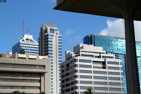 Century Square, Pinnacle, Leiopapa A Kamehameha State Office Tower & Capitol Place. Honolulu, HI.