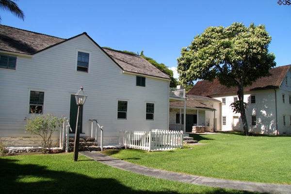 Heritage buildings of Mission House Museum. Honolulu, HI. On National Register.