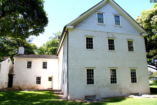 Chamberlain House (Ka Hale Kamalani) (1831) Mission House Museum. Honolulu, HI. Architect: Levi Chamberlain.