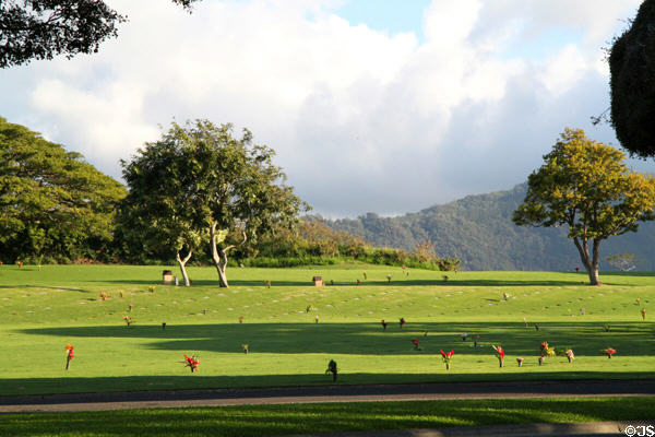 National Memorial Cemetery of the Pacific in Puowaina (Punchbowl) Crater. Honolulu, HI.