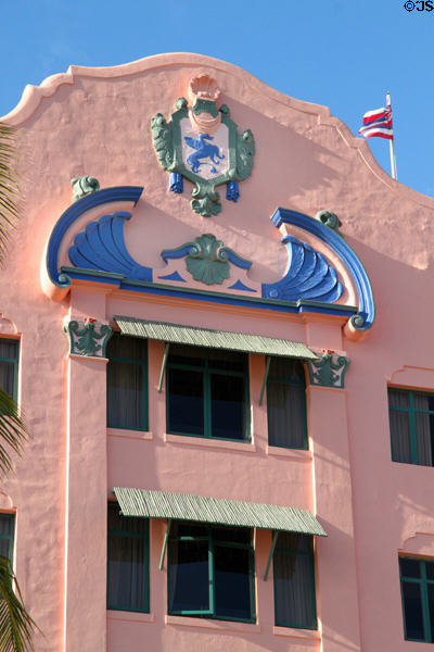 Decorations of Royal Hawaiian Hotel. Waikiki, HI.