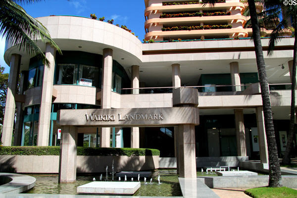 Waikiki Landmark building entrance. Waikiki, HI.