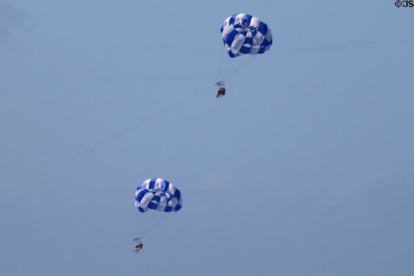 Parasailing off Waikiki Beach. Waikiki, HI.