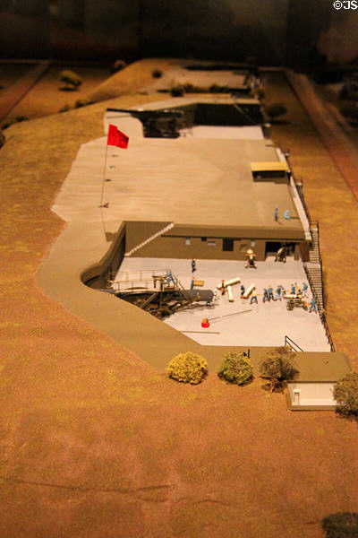 Model of Battery Randolph built to protect Hawaii against invasion at U.S. Army Museum. Waikiki, HI.