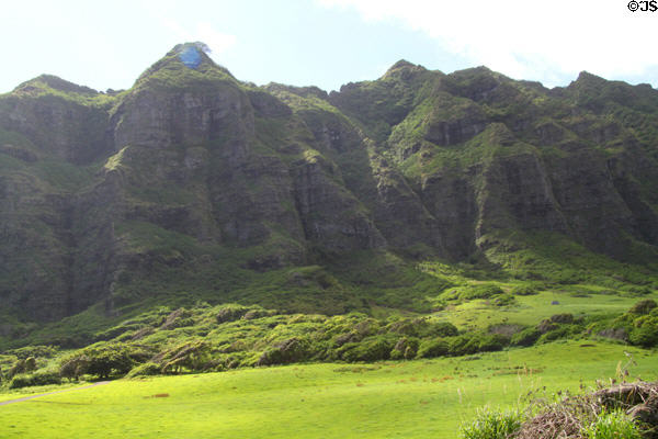 Landscape of Kualoa Ranch. HI.