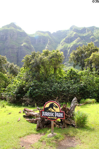 Jurassic Park filming location on film tour at Kualoa Ranch. HI.