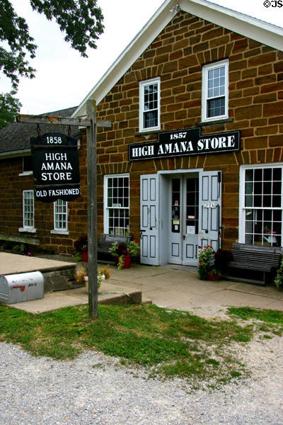 High Amana Store (1857) of dressed stone. High Amana, IA.