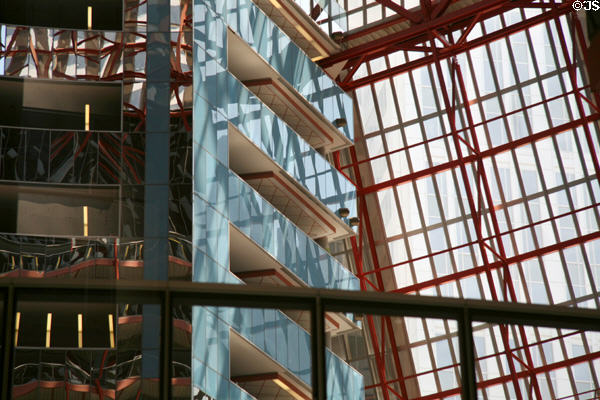 Internal walkways of James R. Thompson Center. Chicago, IL.