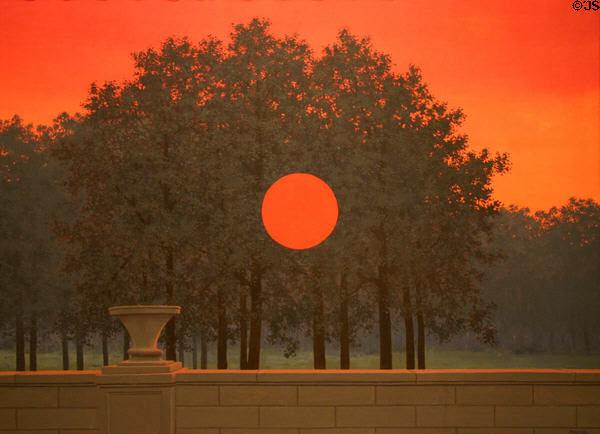 The Banquet painting (1938) by René Magritte at Art Institute of Chicago. Chicago, IL.