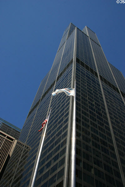 Sears Tower corner view. Chicago, IL.