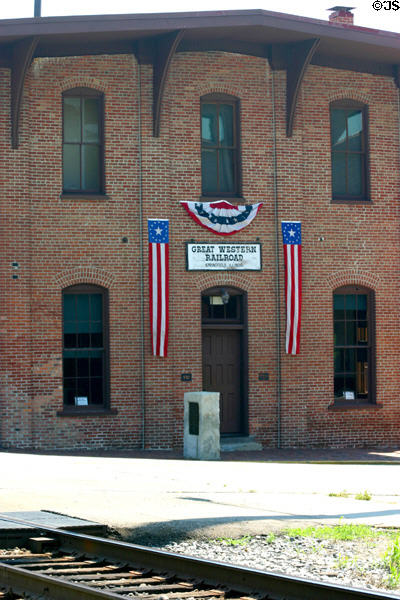 Great Western Railroad Depot where Lincoln made farewell speech (Feb. 11, 1861) before going to Washington to become President. Springfield, IL.