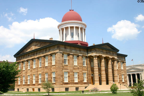 Old Illinois State Capitol (1837), where Lincoln served in legislature. Springfield, IL. On National Register.