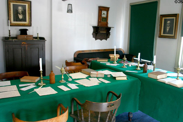 Abraham Lincoln's desk in his law office. Springfield, IL.
