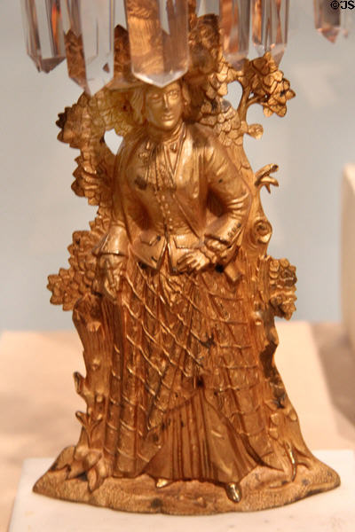 Gilt bronze "Last of the Mohicans" girandole (1848-51) shows the abducted Cora Munro at Art Institute of Chicago. Chicago, IL.
