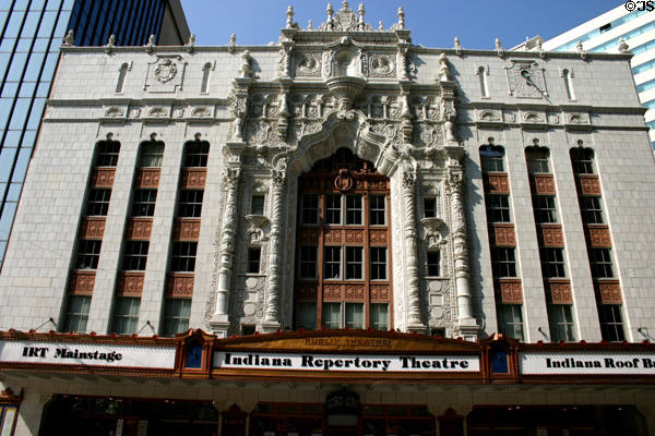 Indiana Repertory Theatre (1927) (134 W. Washington St.). Indianapolis, IN. Style: Plateresque. Architect: William P. Jungelaus.