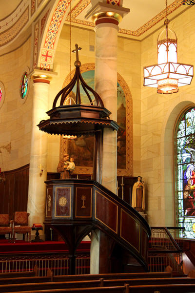 Pulpit in Old Cathedral. Vincennes, IN.