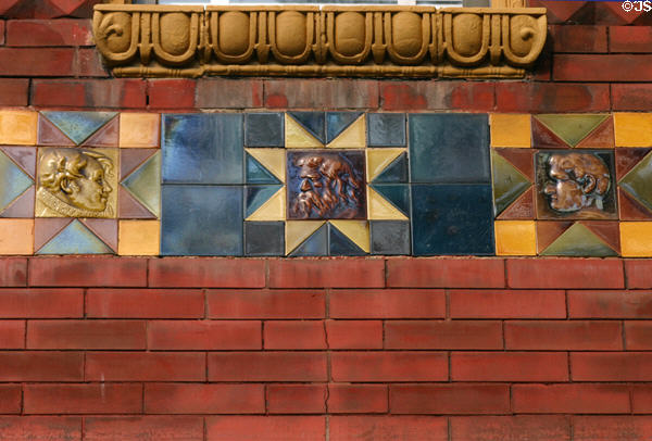 Array of Arts & Crafts movement tiles (515 Russell St.). Covington, KY.
