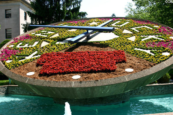 Floral clock at Kentucky State Capitol. Frankfort, KY.