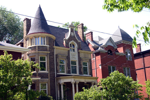 Jacob Gast House (1896) (1420 S. 4th St.) & Graham Vreeland Chateau (1898) (1424 S. 4th St.). Louisville, KY.
