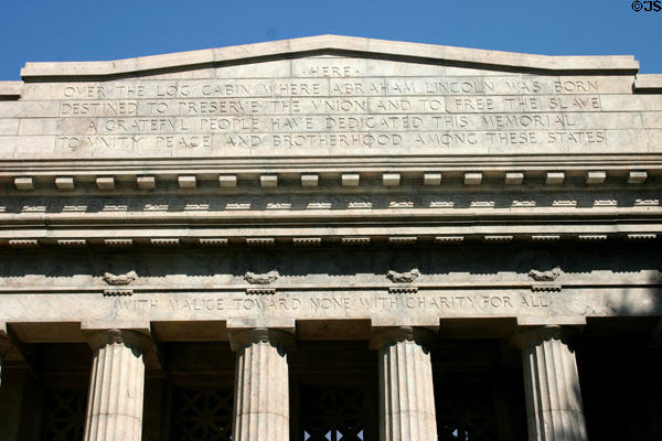 Abraham Lincoln Birthplace shrine dedicated to unity, peace & brotherhood among the States. Hodgenville, KY.