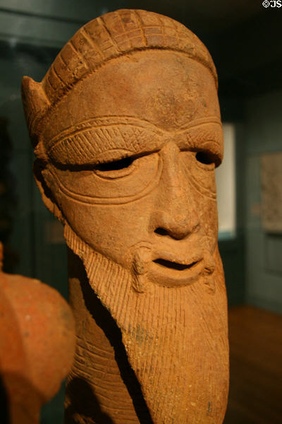 Sokoto peoples terracotta head (300 BCE-400 CE) from Nigeria, at New Orleans Museum of Art. New Orleans, LA.