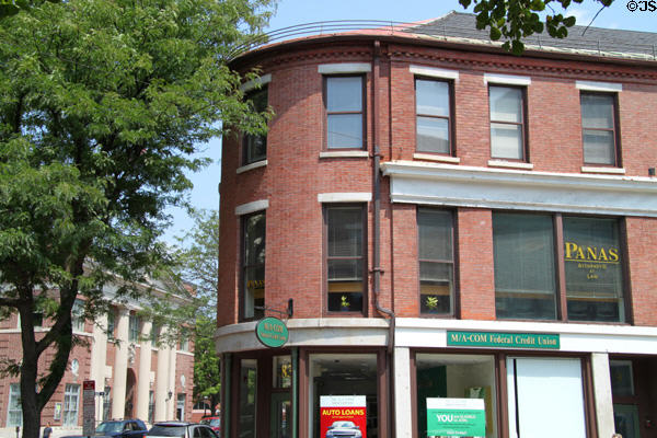 Detail of Nesmith Block (83 Merrimack St.). Lowell, MA.