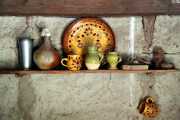 Pottery wares at Plimouth Plantation. Plymouth, MA.