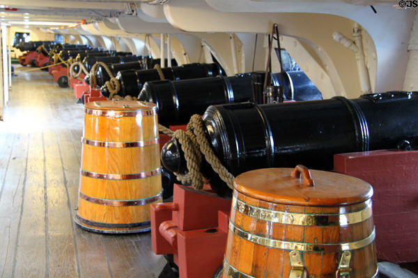 Gun deck of USS Constitution. Boston, MA.