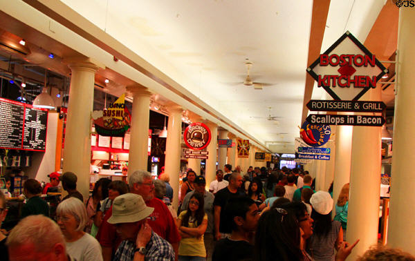 Quincy Market interior at Faneuil Hall Market. Boston, MA.